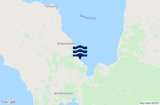 Mappa delle Getijden in Mahalina, Madagascar