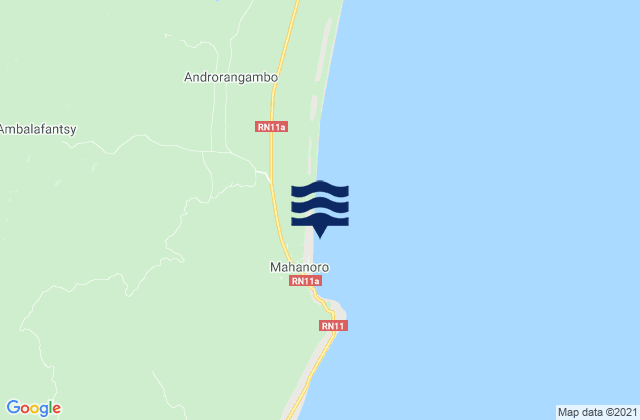 Mappa delle Getijden in Mahanoro, Madagascar