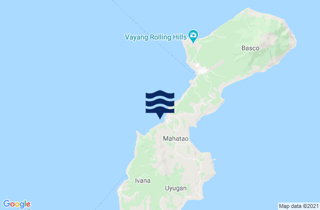 Mappa delle Getijden in Mahatao, Philippines