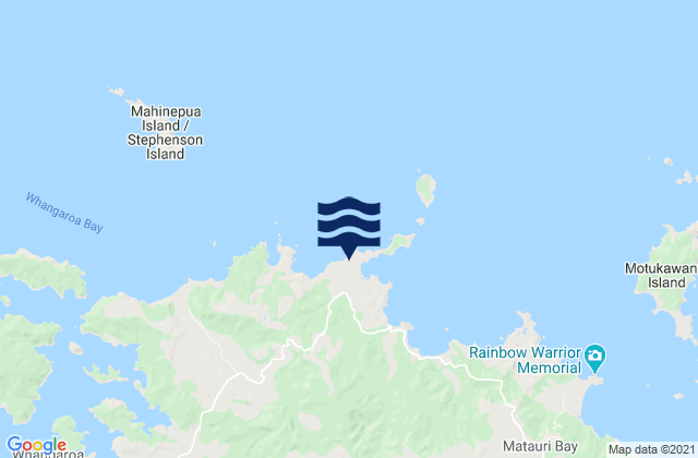 Mappa delle Getijden in Mahinepua Bay, New Zealand