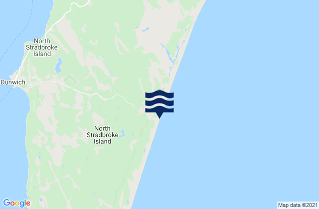 Mappa delle Getijden in Main Beach - North Stradbroke Island, Australia