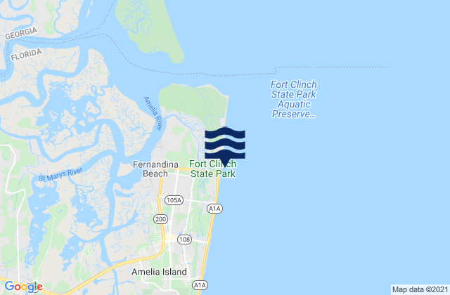 Mappa delle Getijden in Main Beach, United States