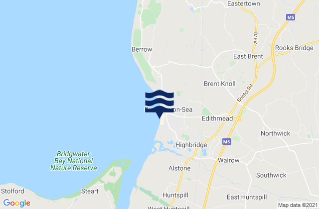Mappa delle Getijden in Main Beach, United Kingdom