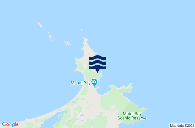 Mappa delle Getijden in Maitai Bay, New Zealand