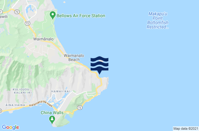Mappa delle Getijden in Makapu‘u Beach, United States
