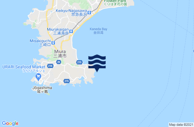 Mappa delle Getijden in Makuti, Japan