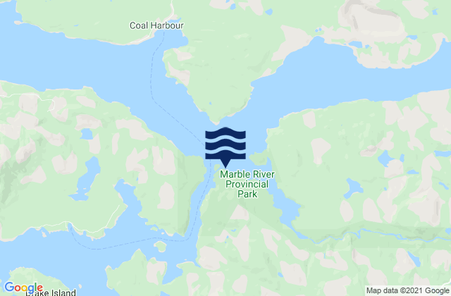 Mappa delle Getijden in Makwaziniht Island, Canada