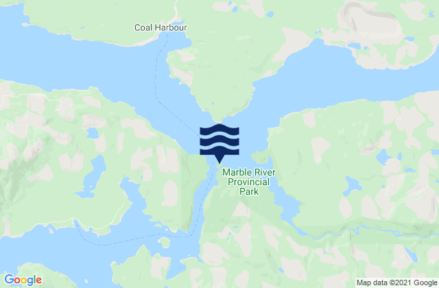 Mappa delle Getijden in Makwazniht Island, Canada