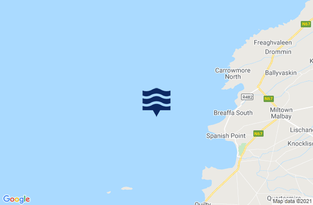 Mappa delle Getijden in Mal Bay, Ireland