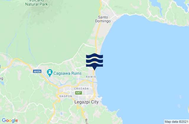 Mappa delle Getijden in Malabog, Philippines