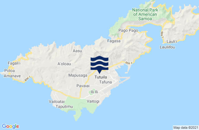 Mappa delle Getijden in Malaeimi, American Samoa
