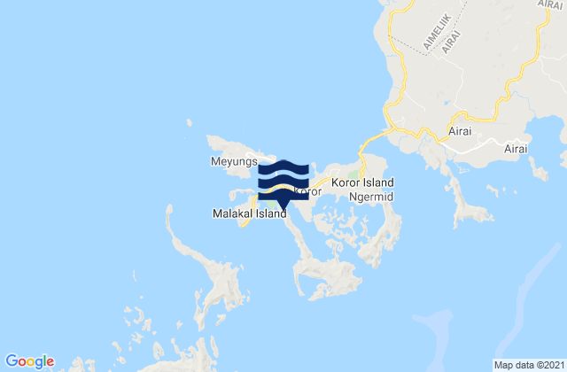 Mappa delle Getijden in Malakal Harbour, Palau