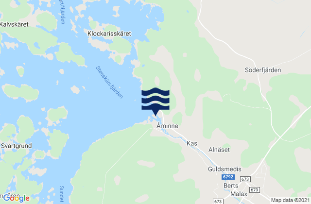 Mappa delle Getijden in Malax, Finland
