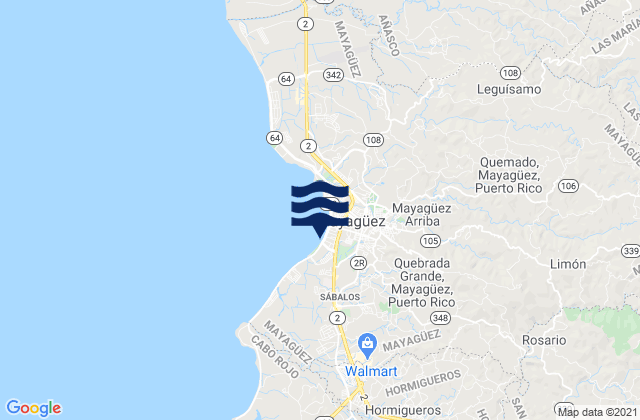 Mappa delle Getijden in Malezas Barrio, Puerto Rico