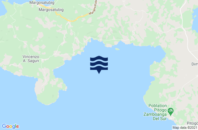 Mappa delle Getijden in Maligay Bay, Philippines