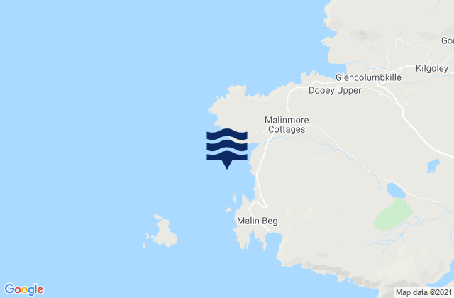 Mappa delle Getijden in Malin Bay, Ireland