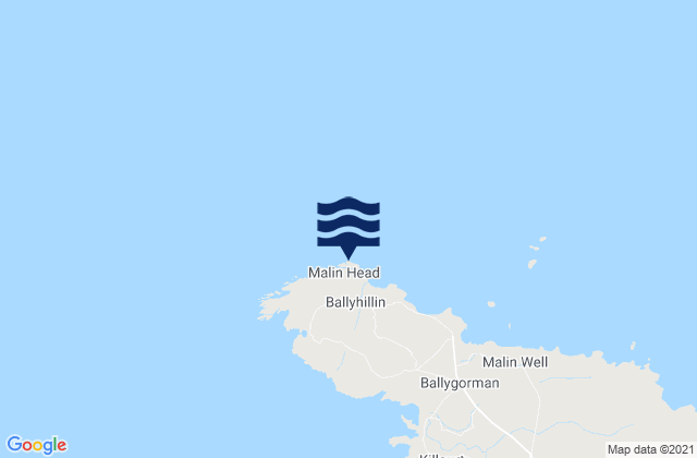 Mappa delle Getijden in Malin Head, Ireland