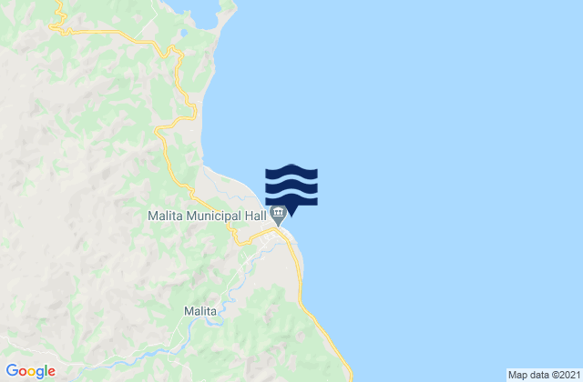 Mappa delle Getijden in Malita, Philippines