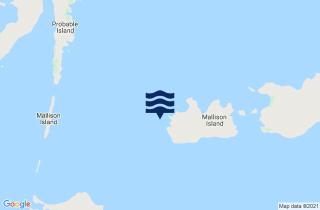 Mappa delle Getijden in Mallison Island, Australia
