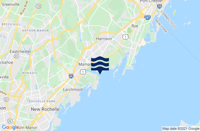 Mappa delle Getijden in Mamaroneck Harbor, United States