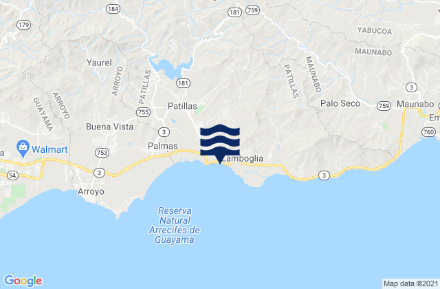 Mappa delle Getijden in Mamey Barrio, Puerto Rico