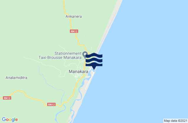 Mappa delle Getijden in Manakara, Madagascar