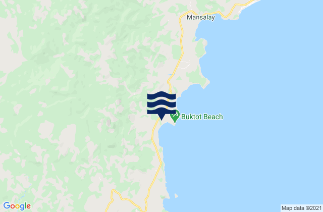 Mappa delle Getijden in Manaul, Philippines