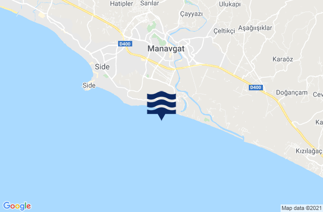Mappa delle Getijden in Manavgat, Turkey