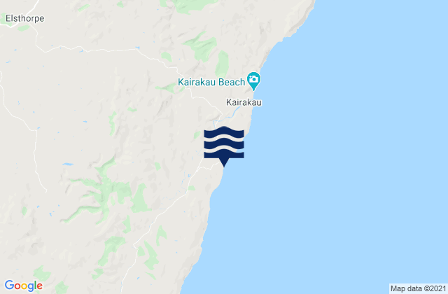 Mappa delle Getijden in Mangakuri Beach, New Zealand