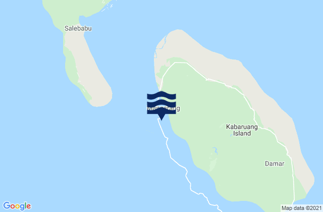 Mappa delle Getijden in Mangarang, Indonesia