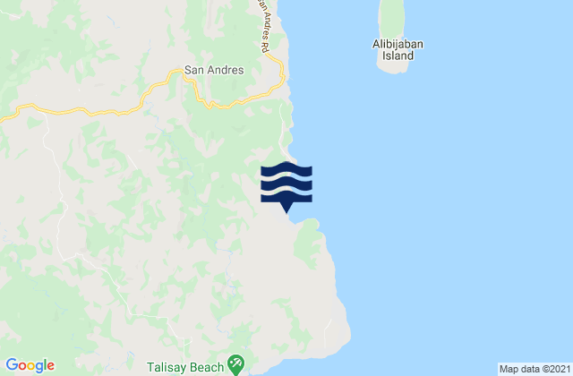 Mappa delle Getijden in Mangero, Philippines