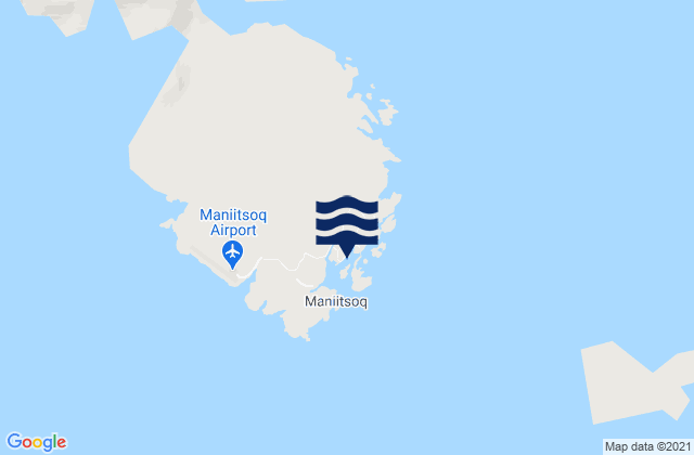 Mappa delle Getijden in Maniitsoq, Greenland