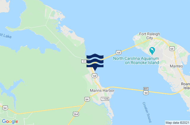 Mappa delle Getijden in Manns Harbor, United States