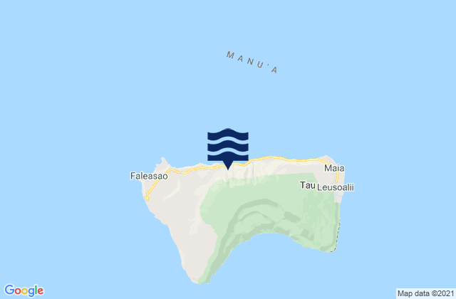 Mappa delle Getijden in Manu'a District, American Samoa