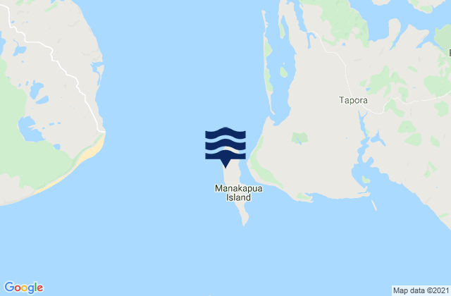 Mappa delle Getijden in Manukapua Island, New Zealand
