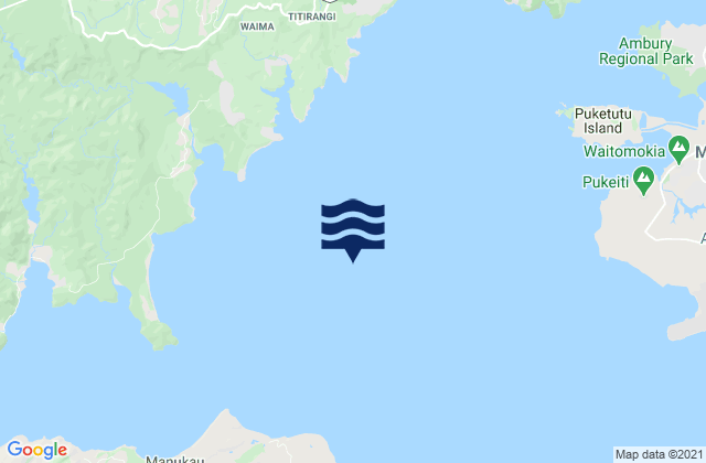 Mappa delle Getijden in Manukau Harbour, New Zealand