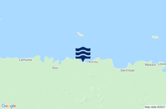 Mappa delle Getijden in Manus Province, Papua New Guinea