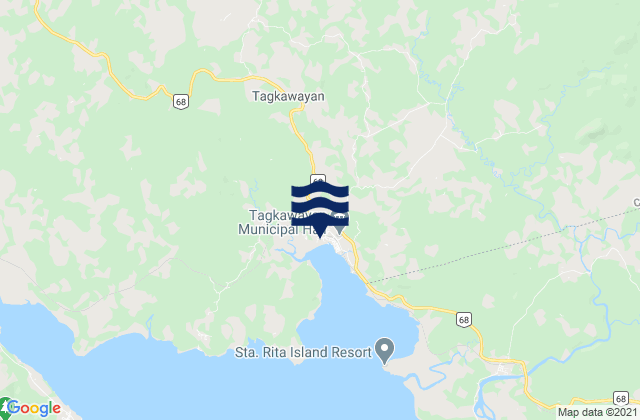 Mappa delle Getijden in Mapulot, Philippines