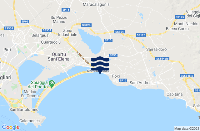 Mappa delle Getijden in Maracalagonis, Italy
