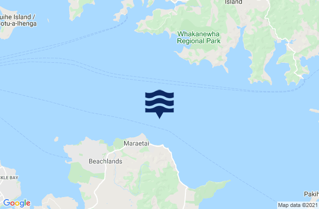 Mappa delle Getijden in Maraetai , New Zealand