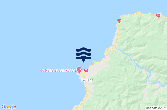 Mappa delle Getijden in Maraetai Bay, New Zealand