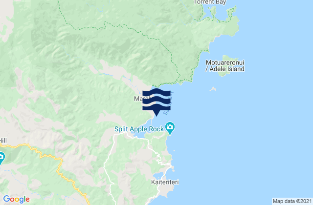 Mappa delle Getijden in Marahau Abel Tasman, New Zealand