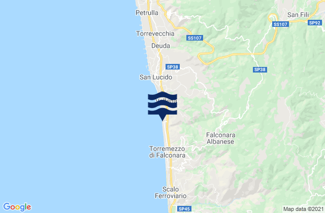 Mappa delle Getijden in Marano Marchesato, Italy