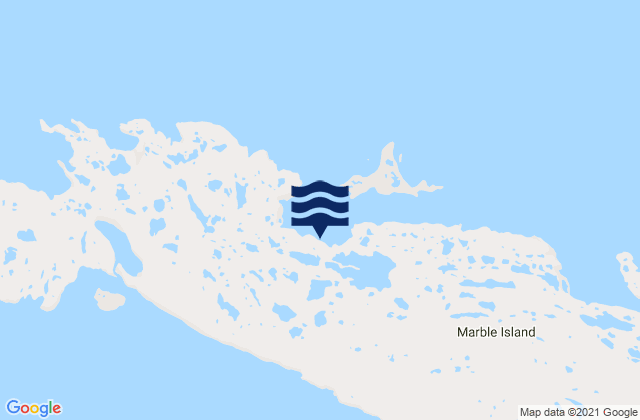 Mappa delle Getijden in Marble Island, Canada