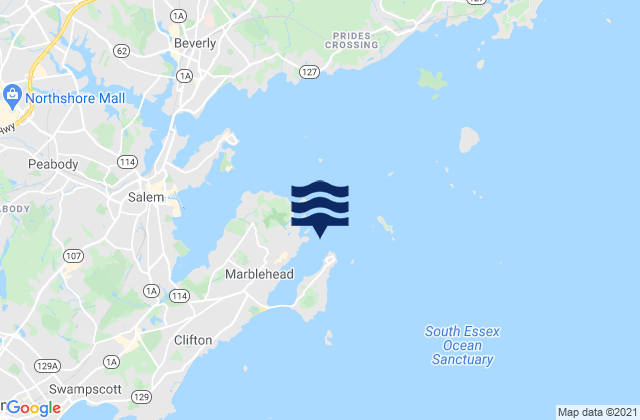 Mappa delle Getijden in Marblehead Harbor, United States