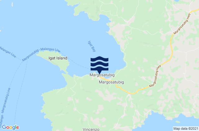 Mappa delle Getijden in Margosatubig, Philippines