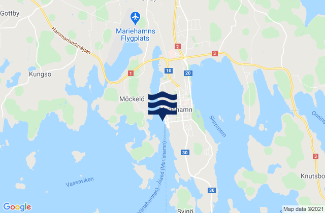 Mappa delle Getijden in Mariehamn, Aland Islands