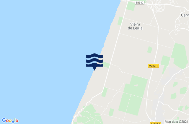 Mappa delle Getijden in Marinha Grande, Portugal