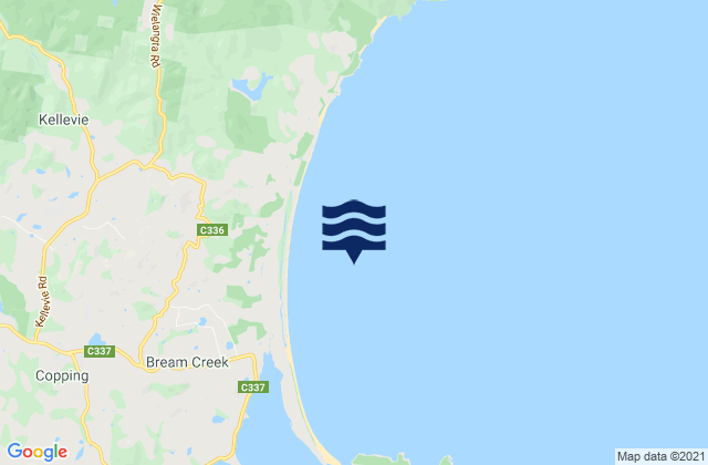 Mappa delle Getijden in Marion Bay, Australia