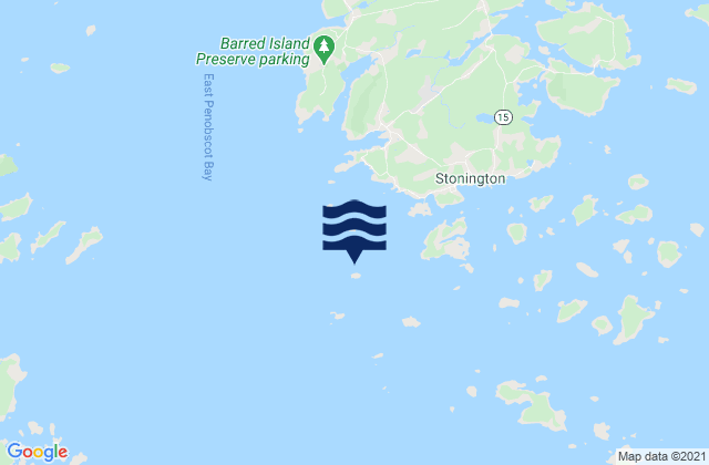 Mappa delle Getijden in Mark Island north of, United States